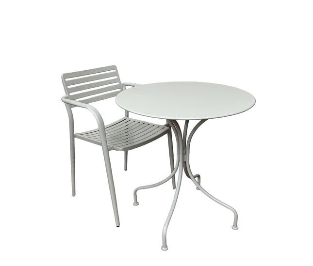 AMKO T86 Gray Metal Restaurant Patio Table