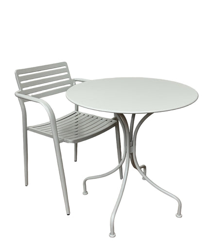 AMKO T86 Gray Metal Restaurant Patio Table