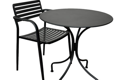 AMKO T86 Black Metal Restaurant Patio Table