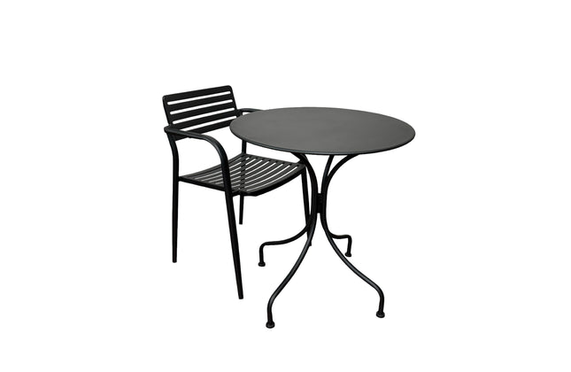 AMKO T86 Black Metal Restaurant Patio Table