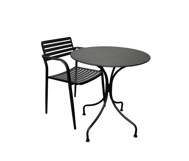 AMKO T86 Black Metal Restaurant Patio Table