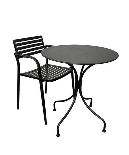 AMKO T86 Black Metal Restaurant Patio Table