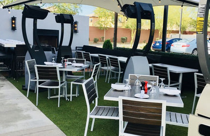 AMKO 543SG Espresso Aluminum Commercial Grade Restaurant Chair