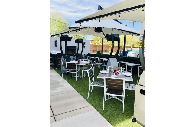 AMKO 543SG Espresso Aluminum Commercial Grade Restaurant Chair