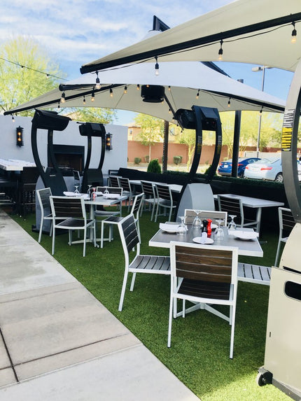 AMKO 543SG Espresso Aluminum Commercial Grade Restaurant Chair