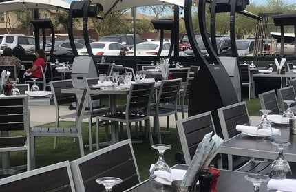 AMKO T73G Espresso HPL Restaurant Patio Table Top