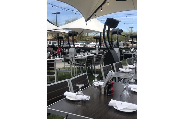 AMKO T73G Espresso HPL Restaurant Patio Table Top