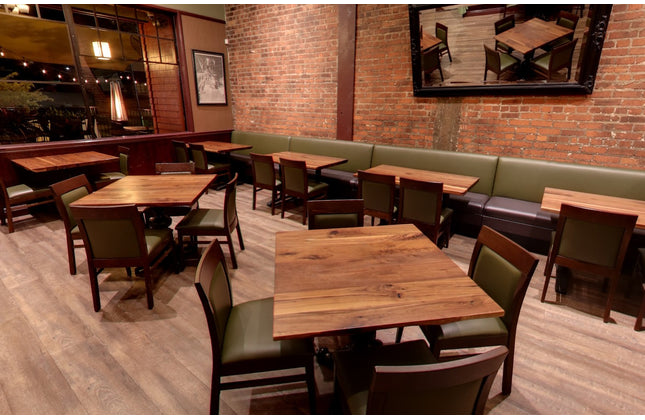 AMKO 875P Walnut Commercial Grade Restaurant Wood Chair