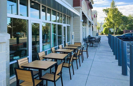 AMKO T75B Teak Restaurant Patio Table Top