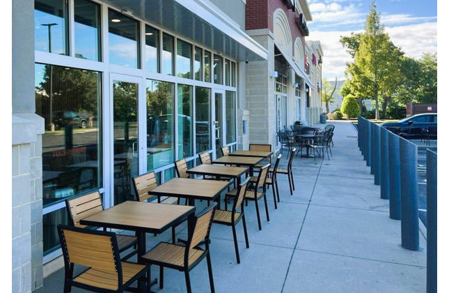 AMKO T75B Teak Restaurant Patio Table Top