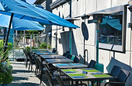 AMKO 562AC Coffee Aluminum Commercial Grade Restaurant Chair