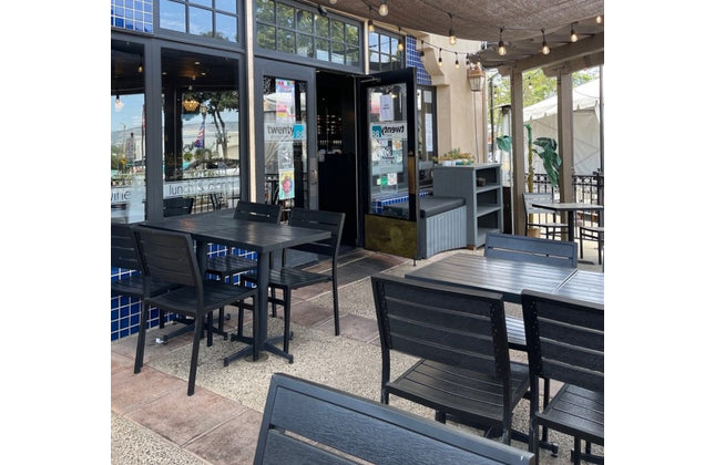 AMKO T66B Black Restaurant Patio Table Top