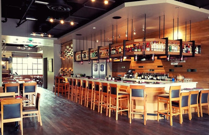 AMKO 2875P Restaurant Solid Wood Barstool