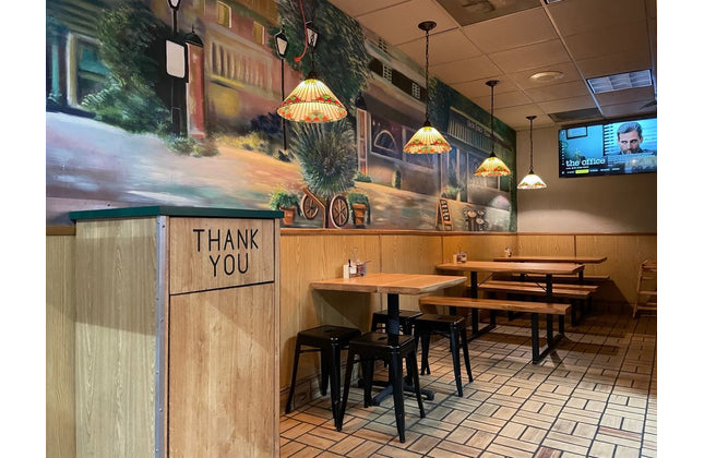 AMKO M7785 Black Commercial Grade Restaurant Backless Chair