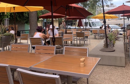 AMKO T66G Teak Restaurant Patio Table Top