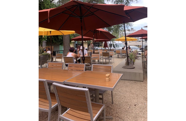 AMKO T66G Teak Restaurant Patio Table Top