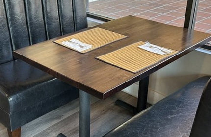 AMKO T23 Beechwood Dark Walnut Butcher Block Restaurant Table Top