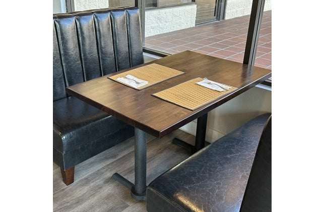 AMKO T23 Beechwood Dark Walnut Butcher Block Restaurant Table Top