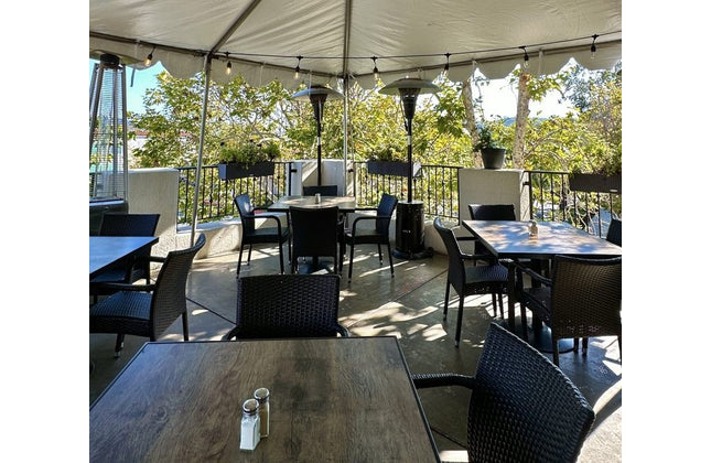 AMKO T73B Weathered HPL Restaurant Patio Table Top