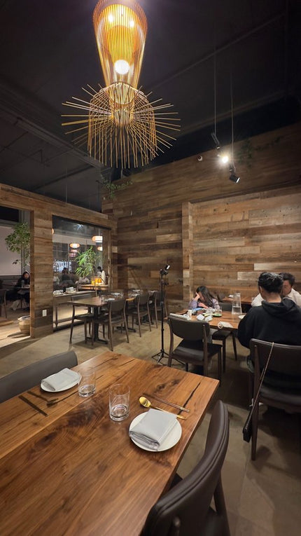 AMKO T20P Plank Black Walnut Live Edge Restaurant Table Top