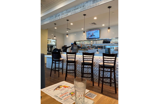 AMKO 2015P Restaurant Solid Wood Barstool