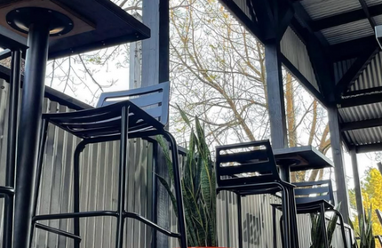 AMKO AL7712BS Black Commercial Grade Restaurant Barstool