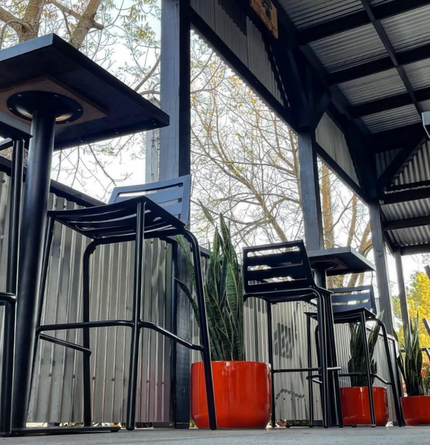 AMKO AL7712BS Black Commercial Grade Restaurant Barstool