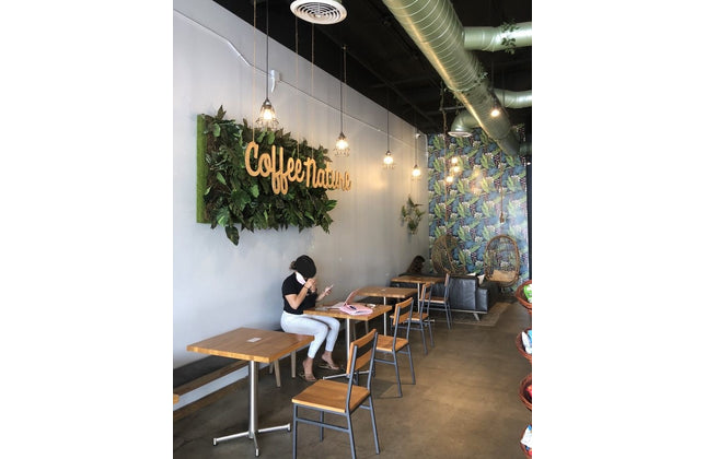 AMKO M658 Dark Gray Metal Commercial Grade Restaurant Chair - Natural