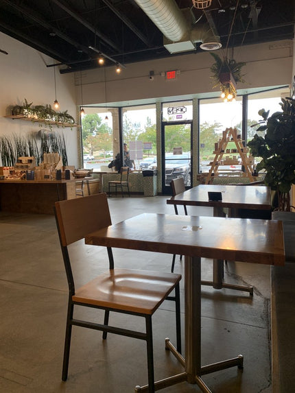 AMKO M658 Dark Gray Metal Commercial Grade Restaurant Chair - Natural