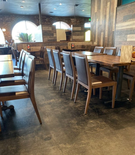 AMKO M955 Walnut Brown Commercial Grade Restaurant Chair