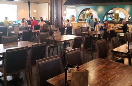 AMKO M955 Walnut Brown Commercial Grade Restaurant Chair