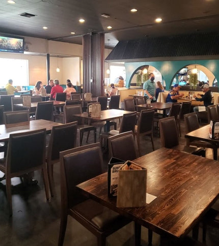 AMKO M955 Walnut Brown Commercial Grade Restaurant Chair