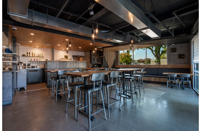 AMKO M7771BS Pewter Commercial Grade Restaurant Barstool