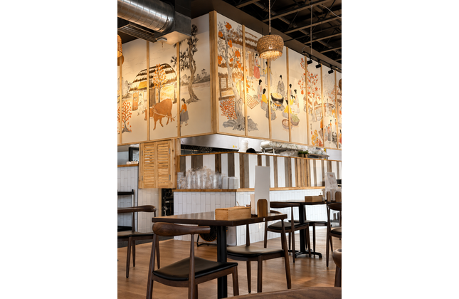 AMKO M5680 Walnut Commercial Grade Restaurant Chair