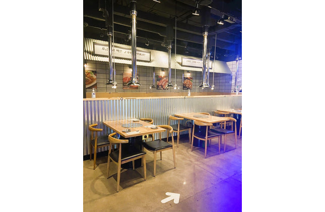 AMKO M5680 Oak Commercial Grade Restaurant Chair