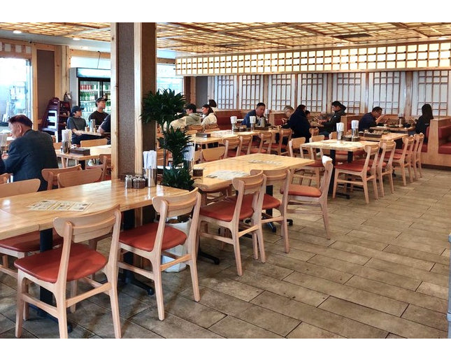 AMKO 629P Natural Commercial Grade Restaurant Wood Chair