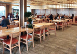 AMKO 629P Natural Commercial Grade Restaurant Wood Chair