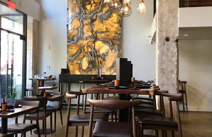 AMKO M5680BS Walnut Commercial Grade Restaurant Barstool