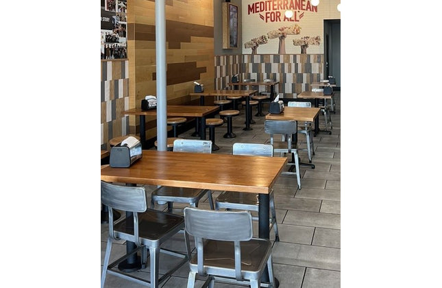 AMKO T23 Beechwood Rustic Oak Butcher Block Restaurant Table Top