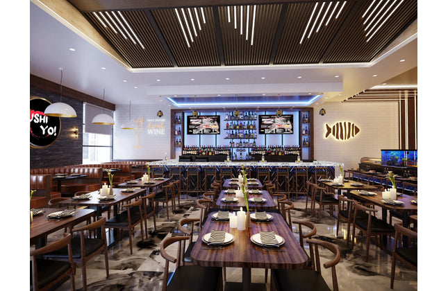 AMKO M5680 Walnut Commercial Grade Restaurant Chair