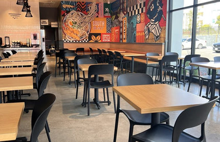 AMKO P633 Black Commercial Grade Restaurant Durable Plastic Chair