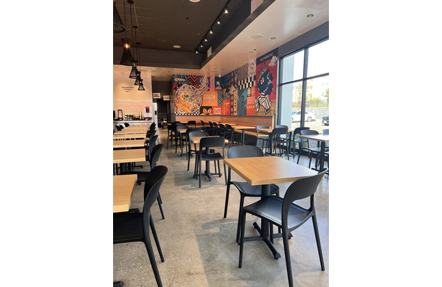 AMKO P633 Black Commercial Grade Restaurant Durable Plastic Chair