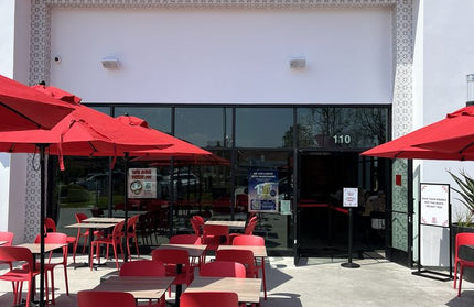 AMKO P633 Red Commercial Grade Restaurant Durable Plastic Chair