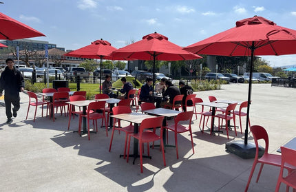 AMKO P633 Red Commercial Grade Restaurant Durable Plastic Chair