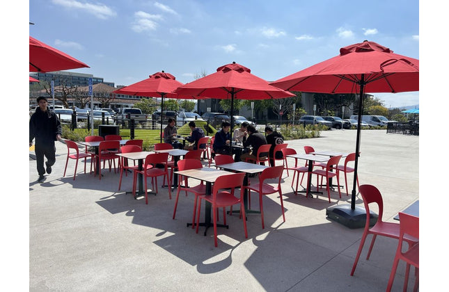 AMKO P633 Red Commercial Grade Restaurant Durable Plastic Chair