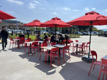 AMKO P633 Red Commercial Grade Restaurant Durable Plastic Chair