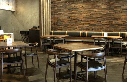 AMKO M5680A Walnut Commercial Grade Restaurant Chair