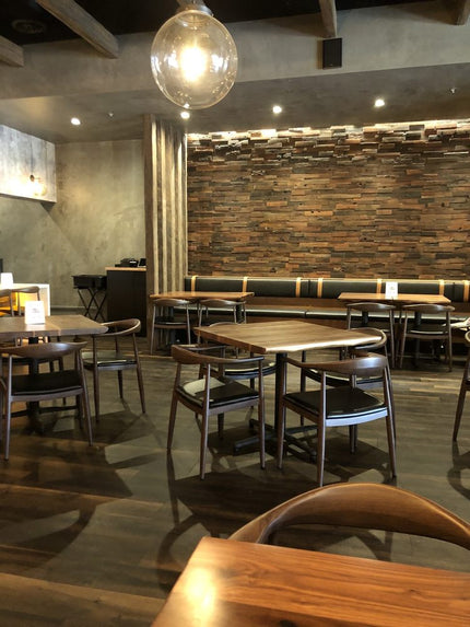 AMKO M5680A Walnut Commercial Grade Restaurant Chair