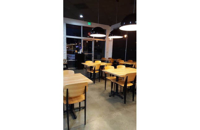 AMKO M7770 Oak Metal Commercial Grade Restaurant Chair