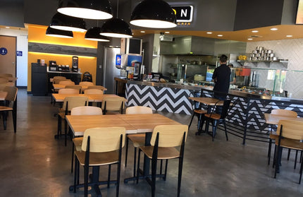 AMKO M7770 Oak Metal Commercial Grade Restaurant Chair